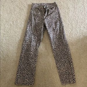 Cheetah print pants